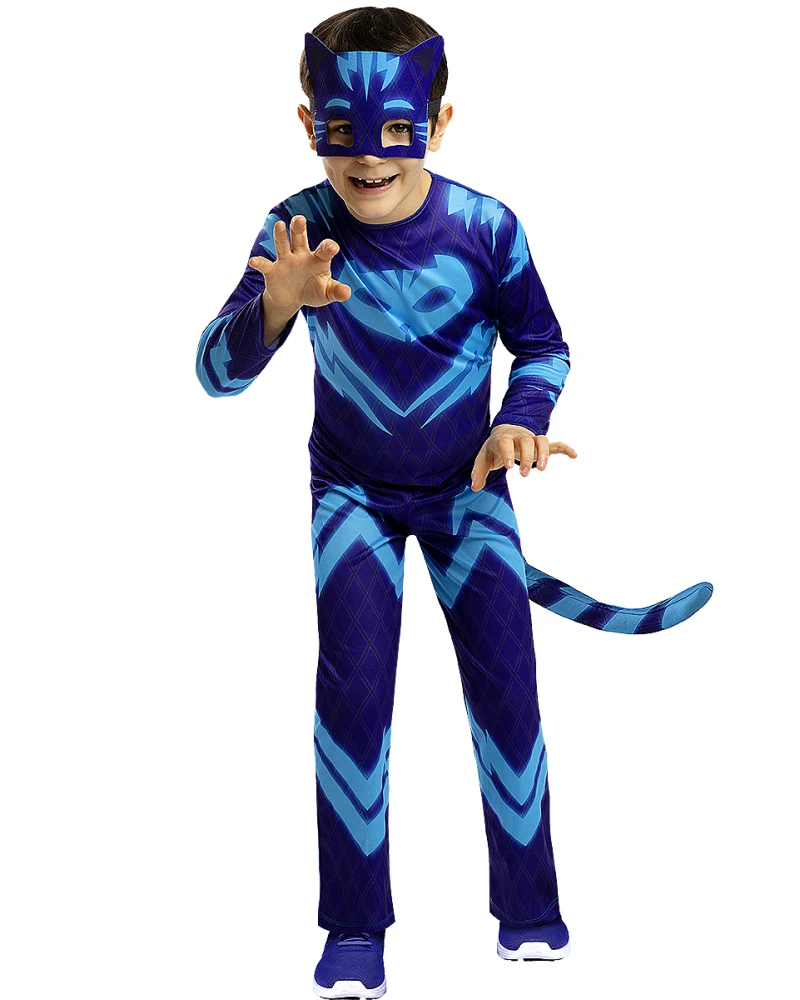Детски костюм на Кетбой от PJ Masks – син гащеризон с маска и опашка | забава