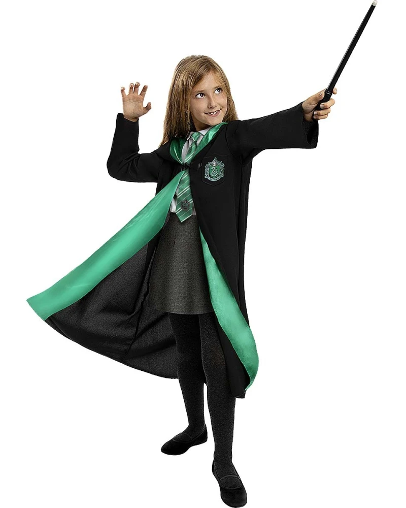 Детски костюм Slytherin Хари Потър - мантия с качулка и емблема