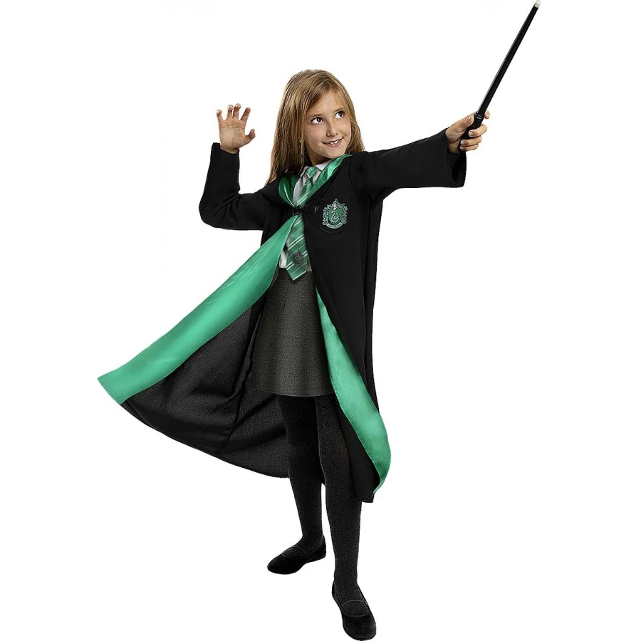 Детски костюм Slytherin Хари Потър - мантия с качулка и емблема