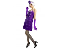 Виолетов флапър костюм – Purple Velvet Cabaret
