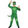 Детски двулицев костюм на Кетбой и Геко от PJ Masks – гащеризон с две маски и две опашки | забава
