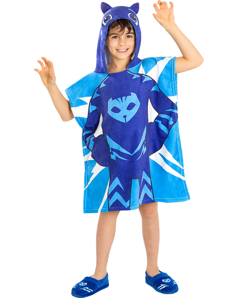 Хавлиено пончо на Катбой за деца  PJ Masks