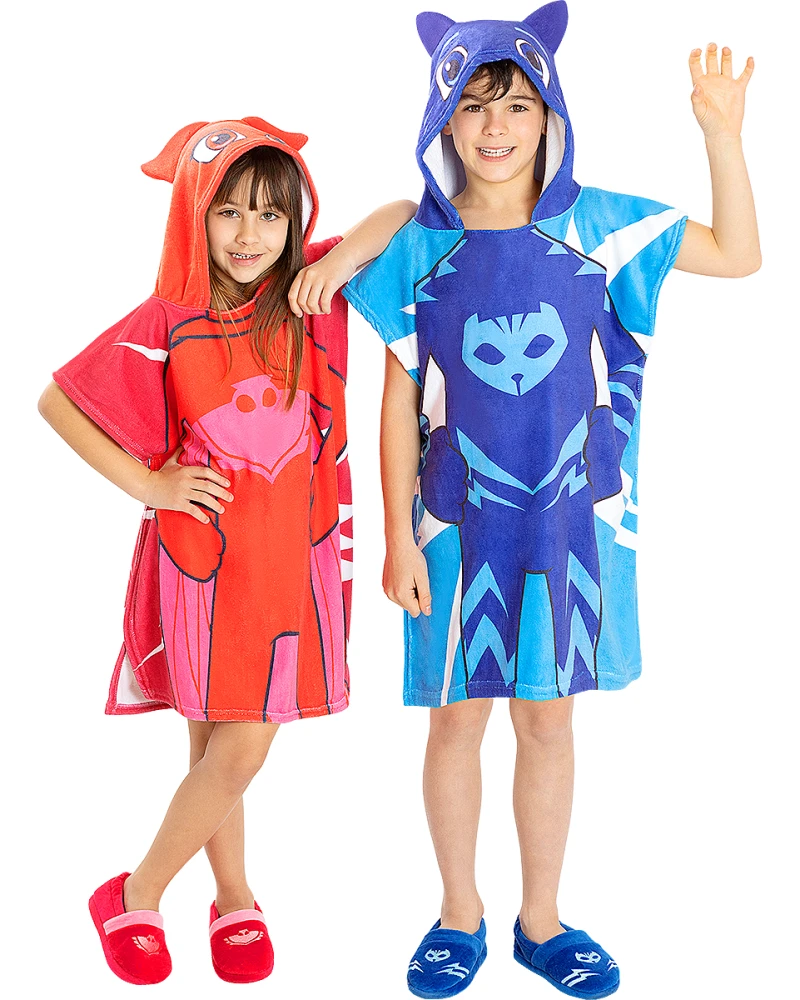 Хавлиено пончо на Катбой за деца  PJ Masks