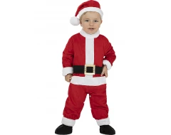 Луксозен коледен костюм на Дядо Коледа за бебе – За незабравими снимки