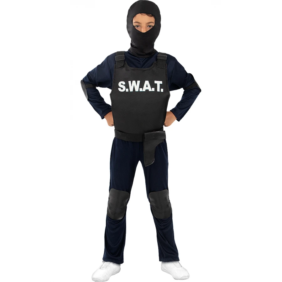 Детски костюм на SWAT полицай – комплект с жилетка, гащеризон и аксесоари | забава