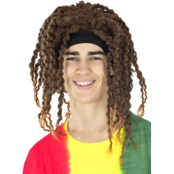 Карнавална перука с дредове(Dreadlock) и лента за глава