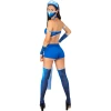 Дамски костюм Kitana от Mortal Kombat с маска и аксесоари