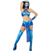 Дамски костюм Kitana от Mortal Kombat с маска и аксесоари