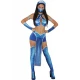 Дамски костюм Kitana от Mortal Kombat с маска и аксесоари