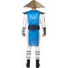 Мъжки костюм на Raiden от Mortal Kombat с блуза, панталон, шапка и колан