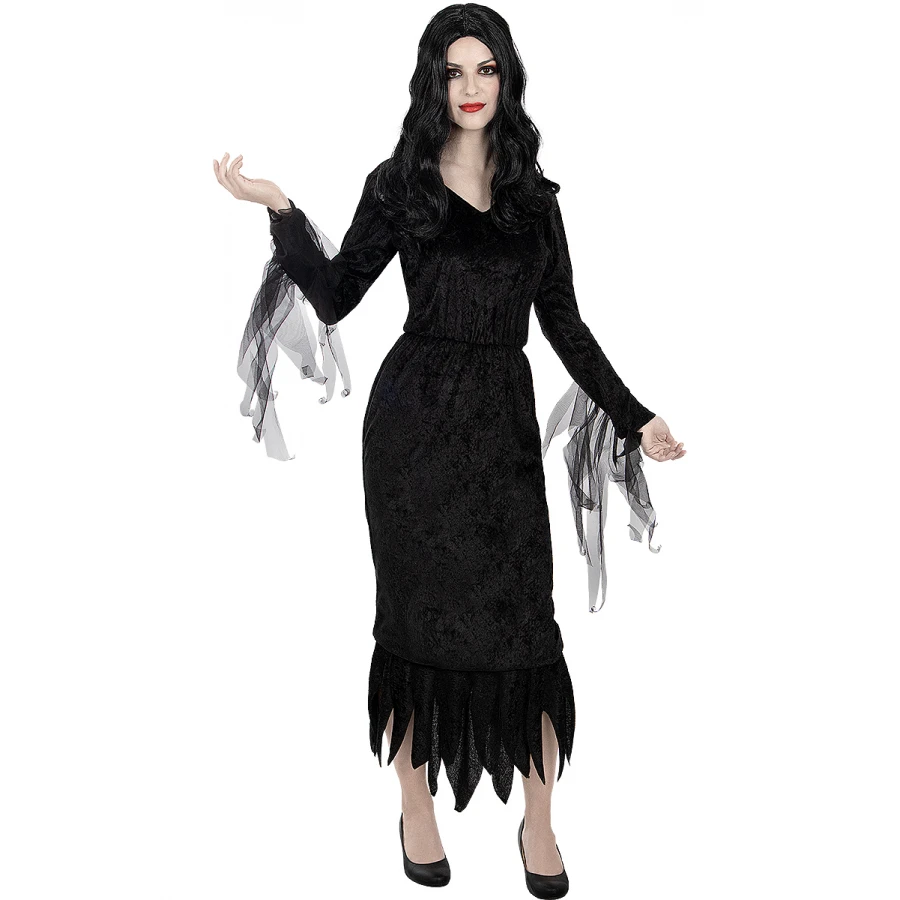Перука Morticia Addams за жени - Семейство Addams