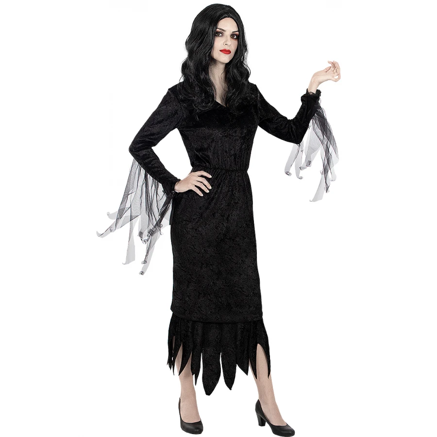 Перука Morticia Addams за жени - Семейство Addams
