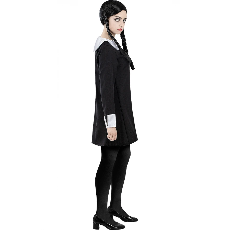 перука Wednesday Addams черна с плитки