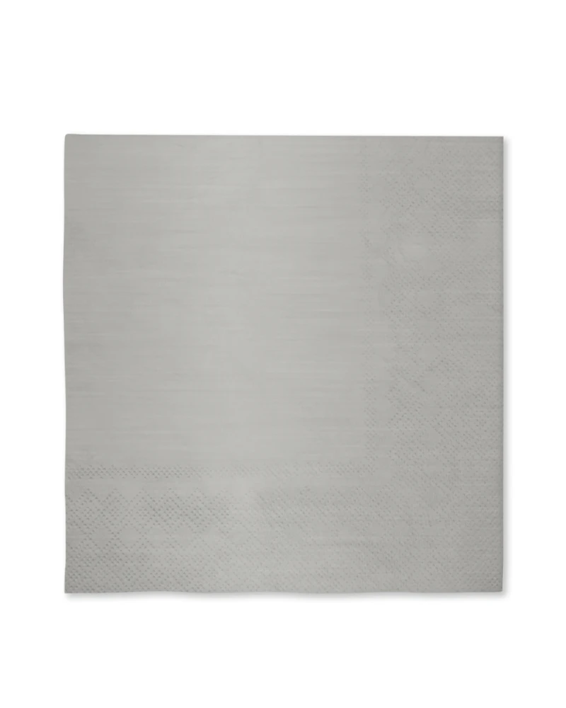 16 сребърни салфетки 33x33 см - обикновени цветове