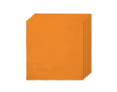 16 оранжеви салфетки 33x33 см - обикновени цветове