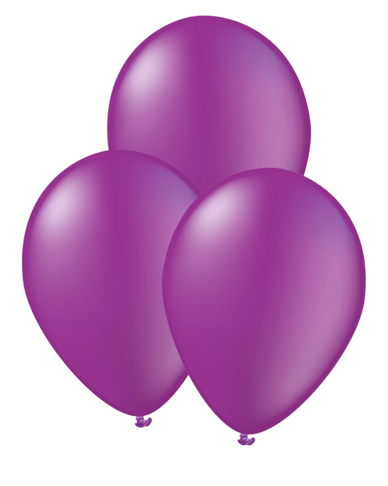 10 лилави балона - обикновени цветове