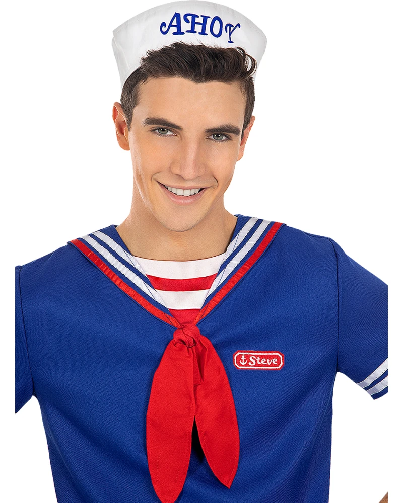 Мъжки костюм на Стив Ahoy от Stranger Things – тениска, панталон и шапка