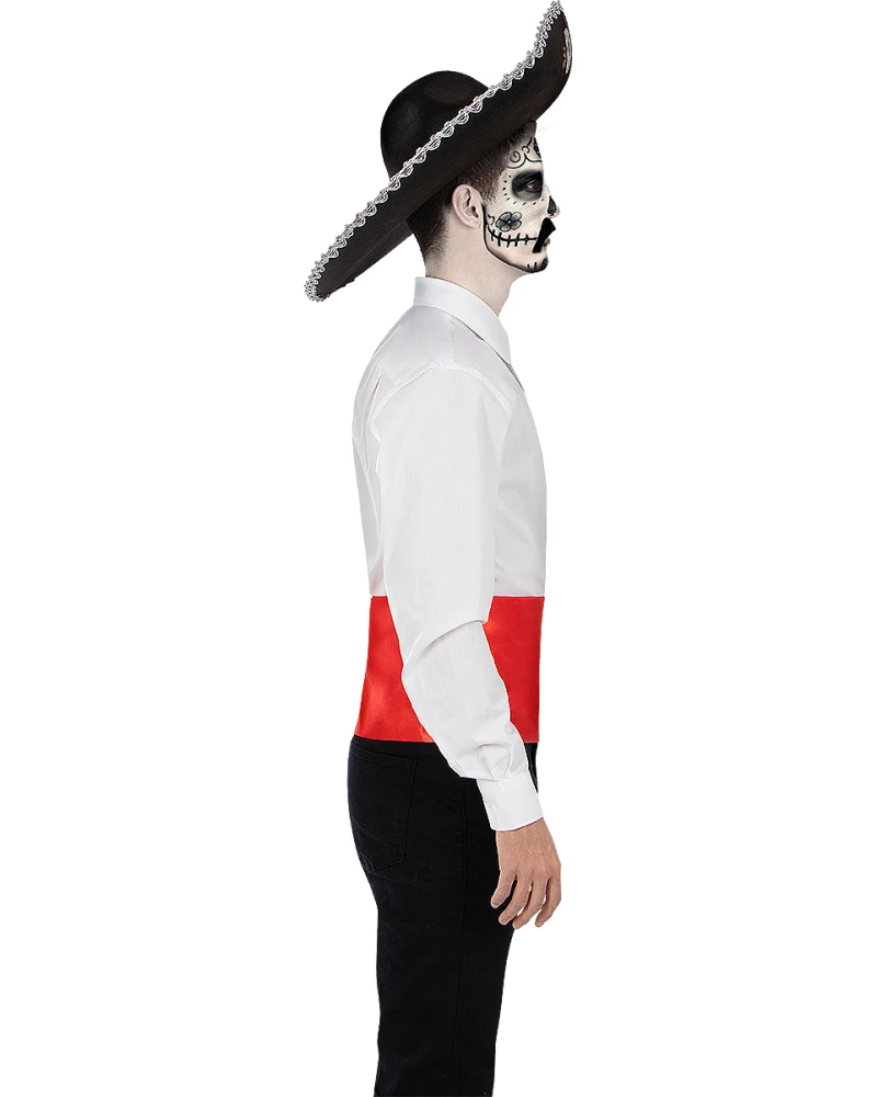 Мъжки комплект La Catrina с шапка пояс и мустаци за Хелоуин