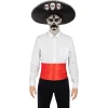 Мъжки комплект La Catrina с шапка пояс и мустаци за Хелоуин