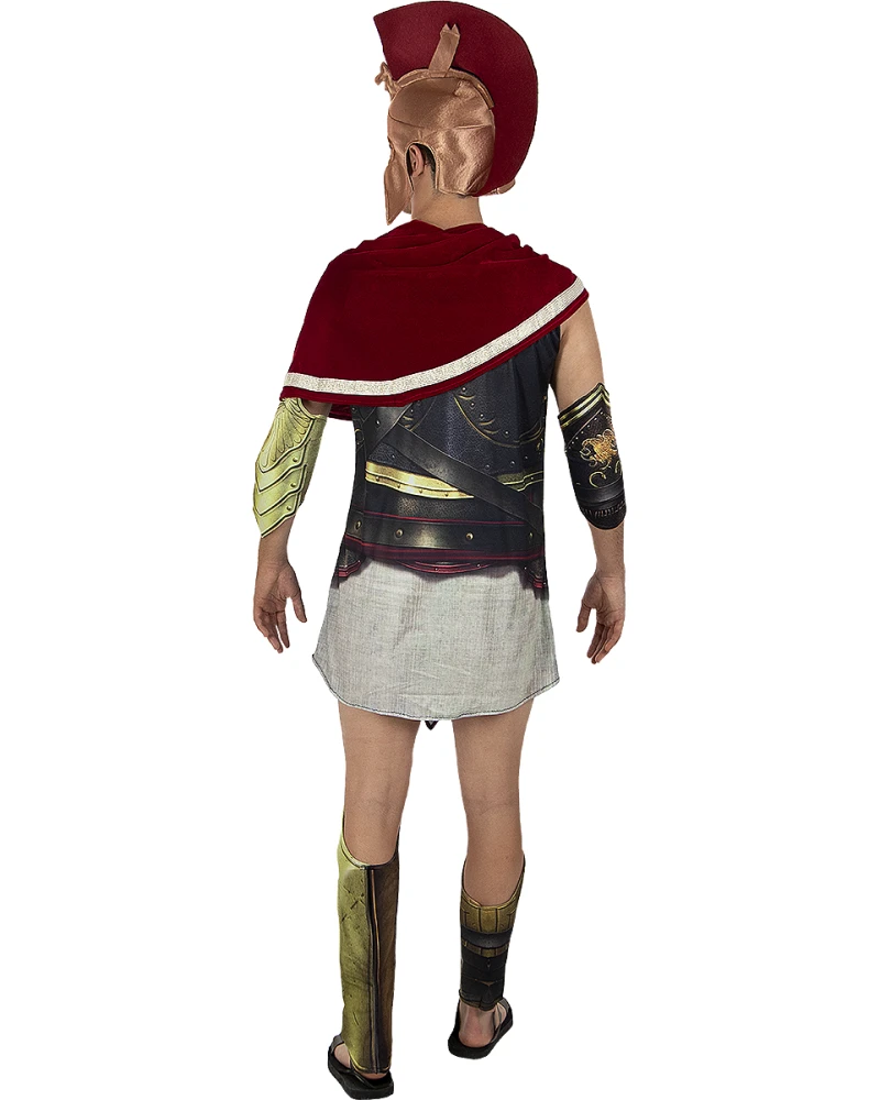 Мъжки костюм Alexios Assassin’s Creed Odyssey с туника, пелерина, предпазители за ръце и крака и шлем