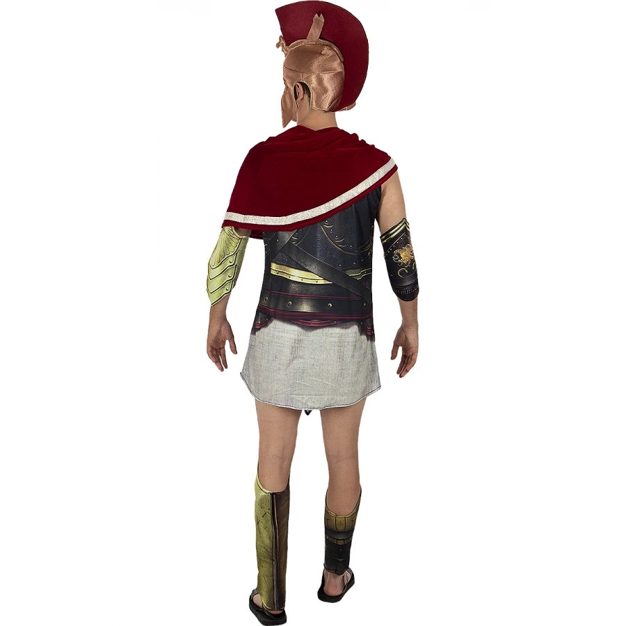 Мъжки костюм Alexios Assassin’s Creed Odyssey с туника, пелерина, предпазители за ръце и крака и шлем