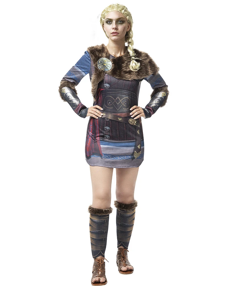 Дамски костюм Eivor Assassin’s Creed Valhalla cosplay - рокля, яка, ръкави и гети