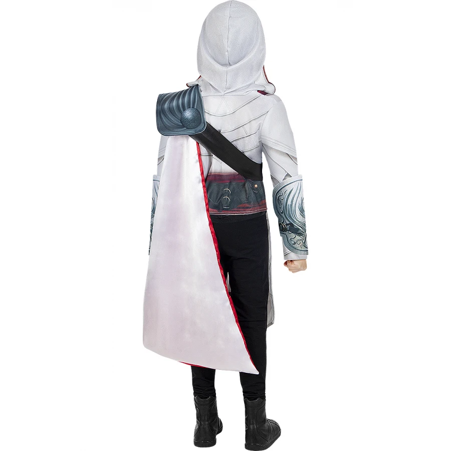 Детски костюм Ezio Auditore Assassin’s Creed с туника с качулка, броня и рълавели