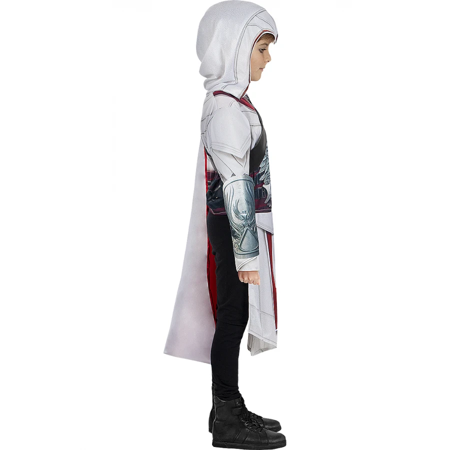 Детски костюм Ezio Auditore Assassin’s Creed с туника с качулка, броня и рълавели