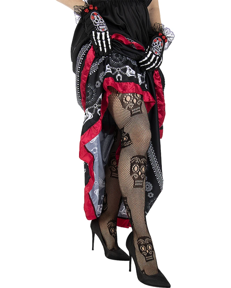 дамски мрежест чорапогащник La Catrina черен