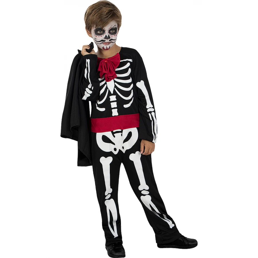Детски костюм La Catrina Денят на мъртвите - гащеризон, палто и шапка