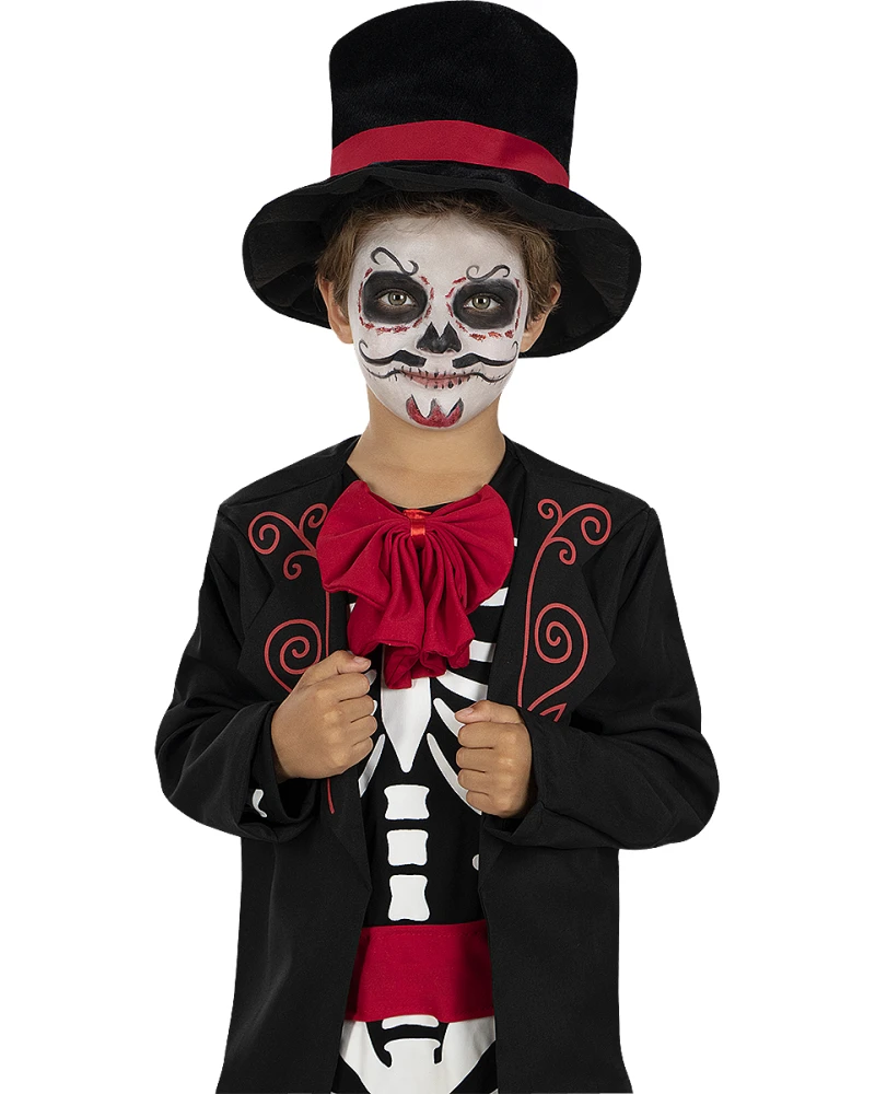 Детски костюм La Catrina Денят на мъртвите - гащеризон, палто и шапка