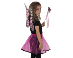 Детски розов кмплект на пеперуда