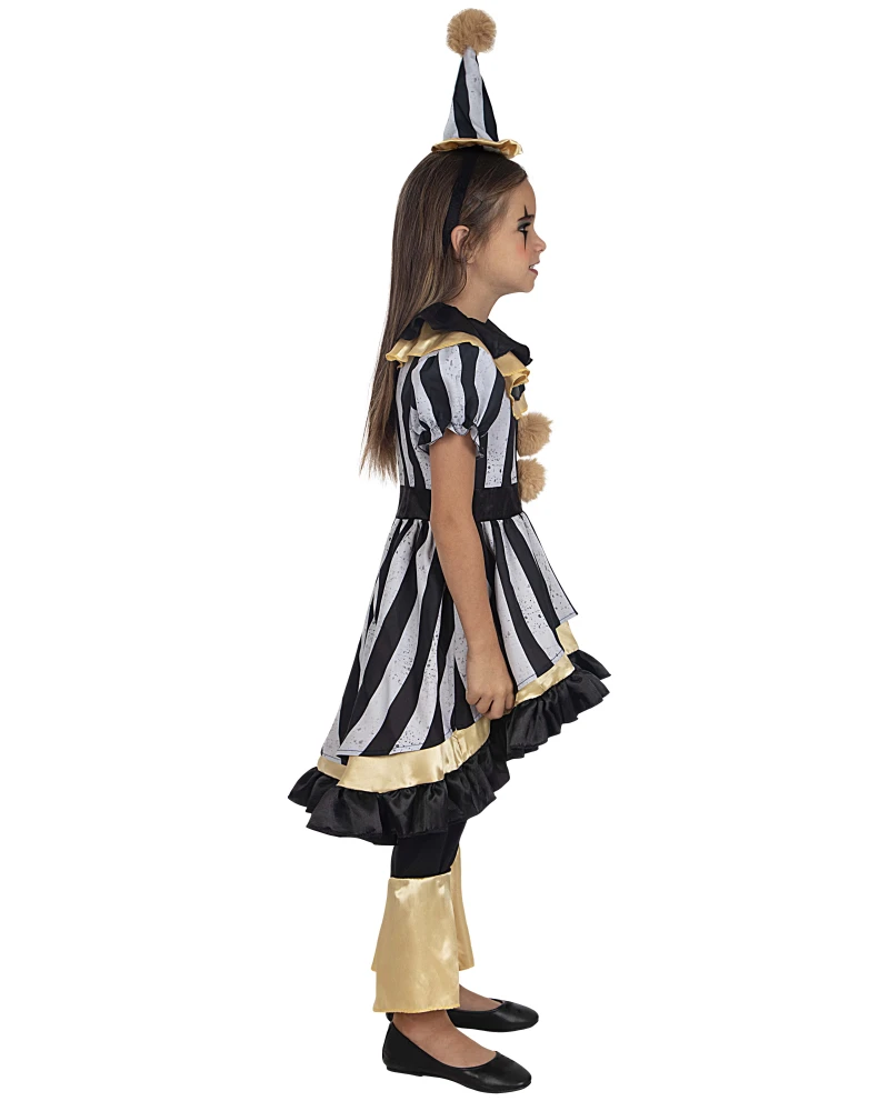 Луксозен страшен костюм на клоун за момичета