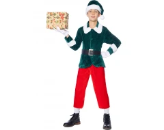 Луксозен коледен костюм на елф за момче