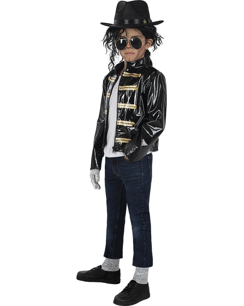 Черно военно яке Michael Jackson за момче с ефектен сценичен дизайн