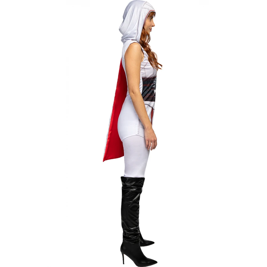 Дамски костюм Ezio Auditore Assassin’s Creed с качулка и наметало