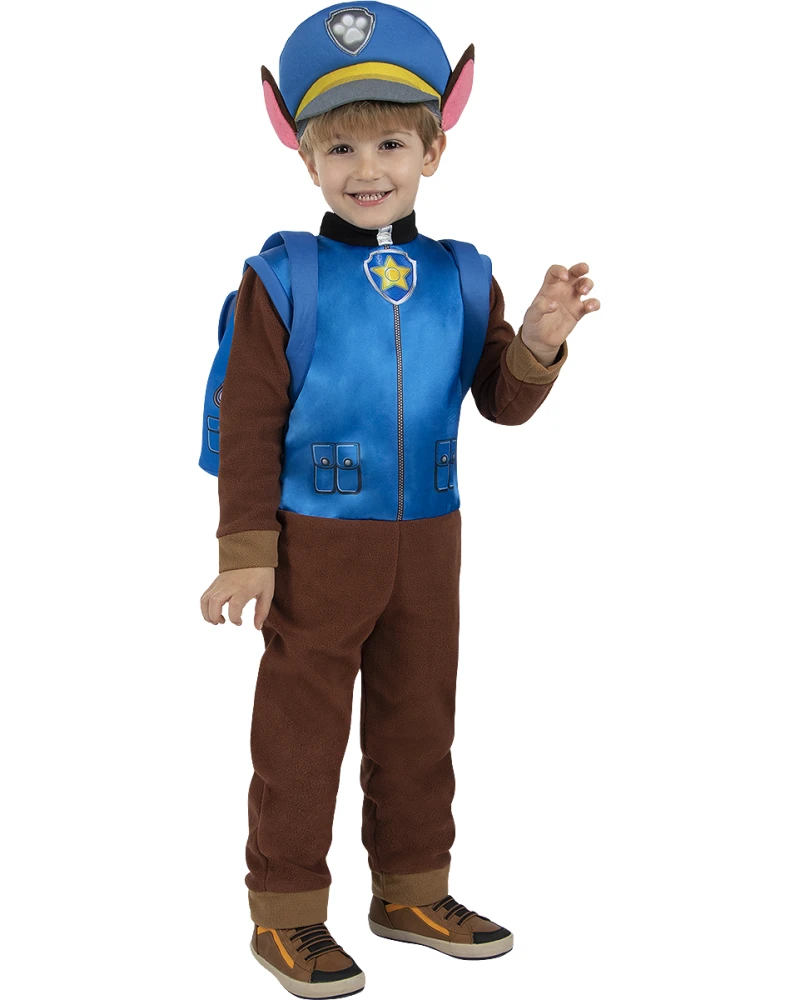 Детски костюм Чейс Paw Patrol - гащеризон с раница и шапка