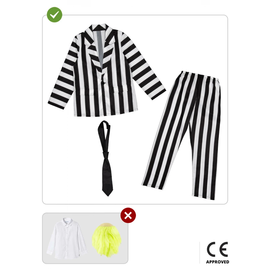 Костюм на Бийтълджус/Beetlejuice за момчета