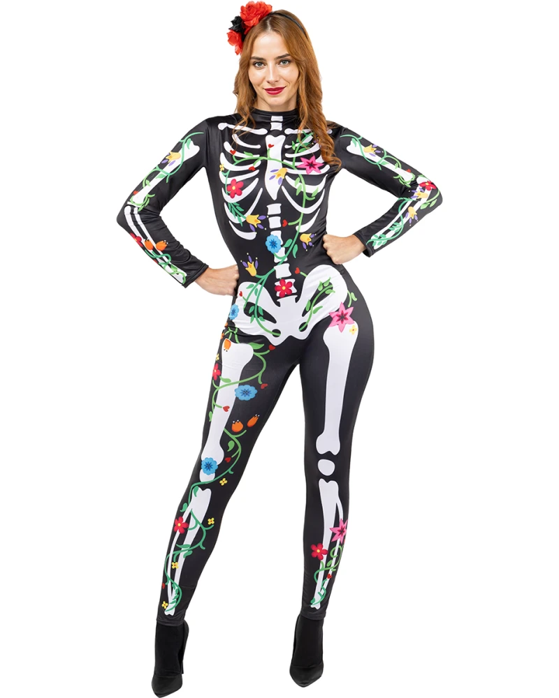 Дамски карнавален костюм La Catrina гащеризон