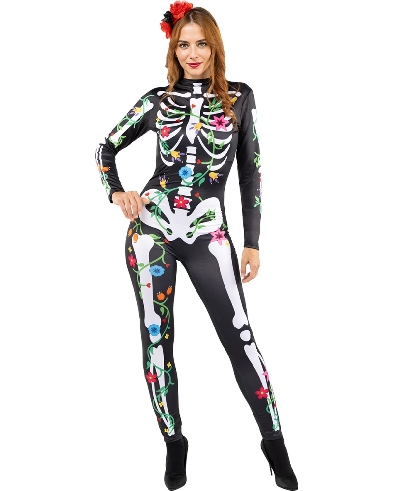 Дамски карнавален костюм La Catrina гащеризон