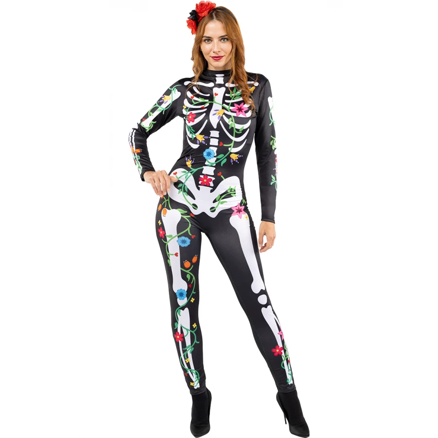 Дамски карнавален костюм La Catrina гащеризон