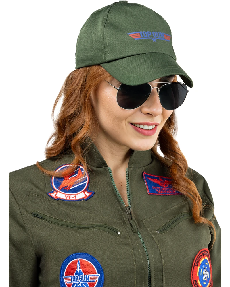 Комплект шапка и очила Top Gun пилотски стил