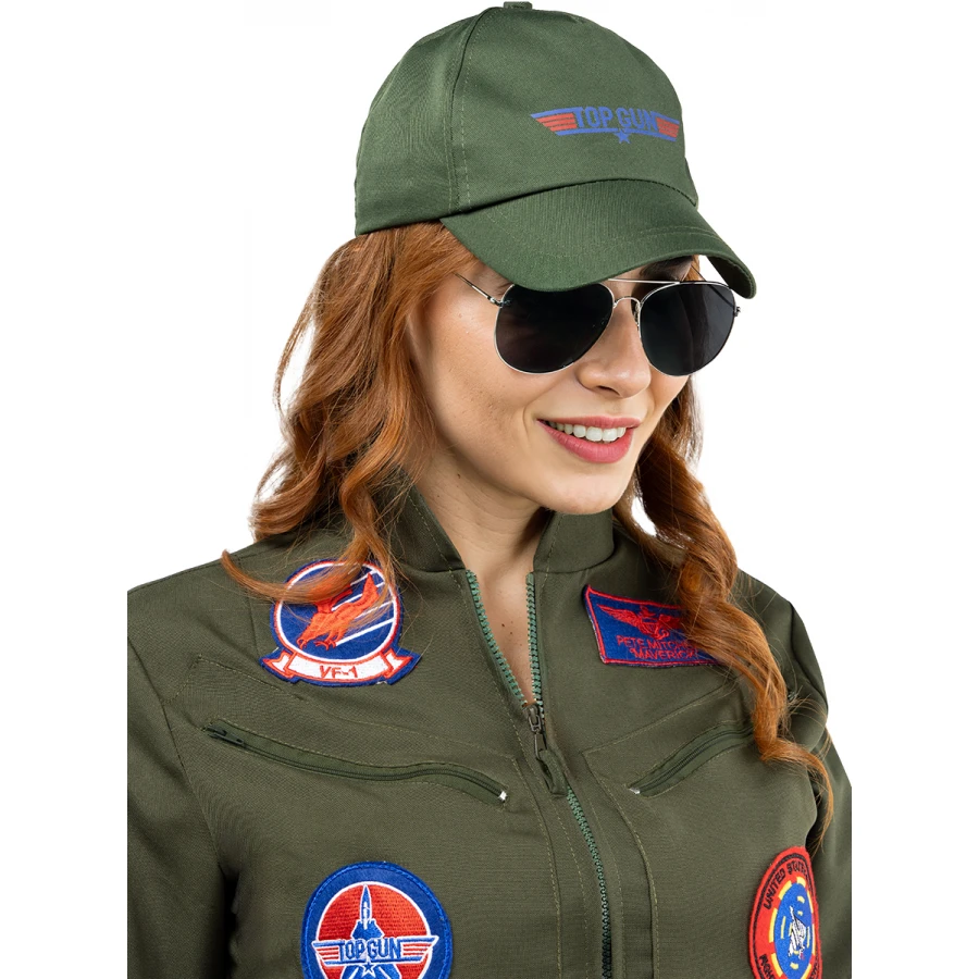 Комплект шапка и очила Top Gun пилотски стил