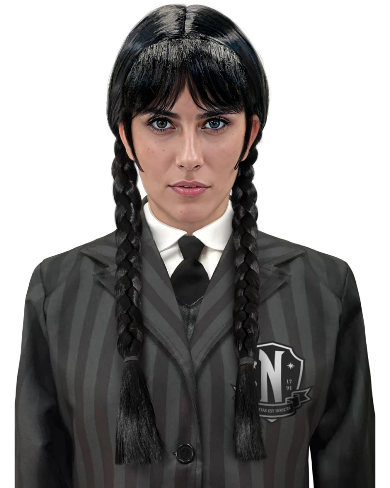 Официална перука Wednesday Addams от Netflix
