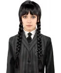 Перука на Уензди Адамс/Wednesday Addams за момичета - официалната версия на Netflix Перука на Уензди Адамс/Wednesday Addams за момичета - официалната версия на Netflix