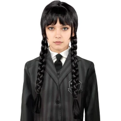 Перука на Уензди Адамс/Wednesday Addams за момичета - официалната версия на Netflix