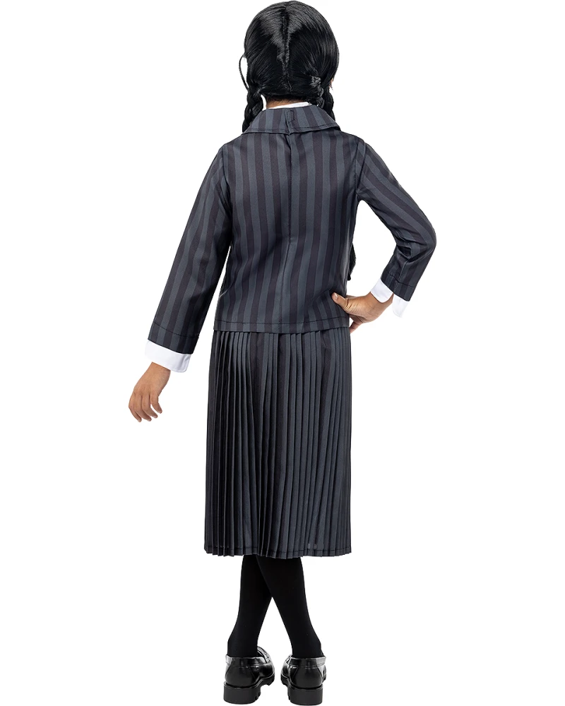 Костюм на Сърдитата дъщеря Wednesday Addams за момиче