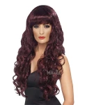 Карнавална червена перука Sirena Maroon 42265