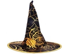 Шапка за Вещица със златна паяжина