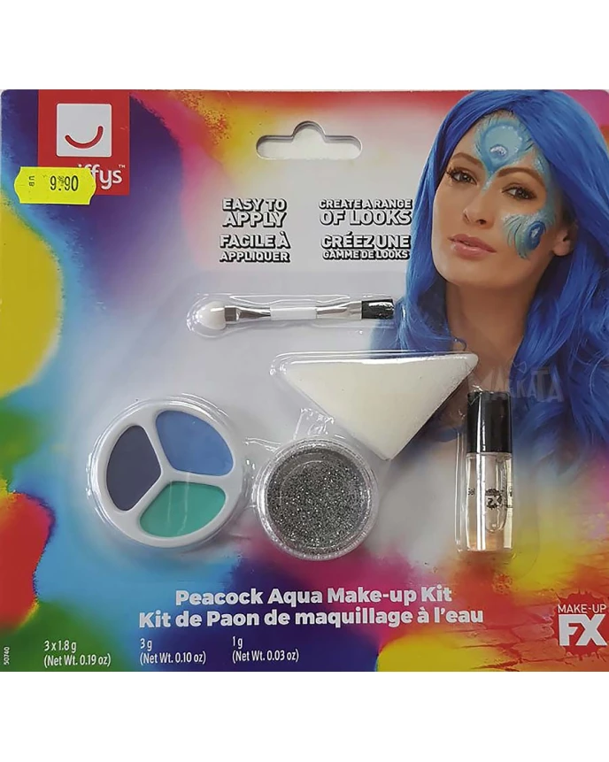 Карнавален грим - Make-Up FX, Паун Aqua Kit 50740
